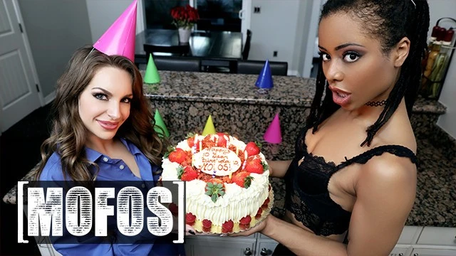 La petite Kimmy Granger rend l'anniversaire de son homme encore plus spécial avec l'aide de la sexy Kira Noir